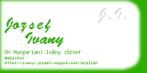 jozsef ivany business card
